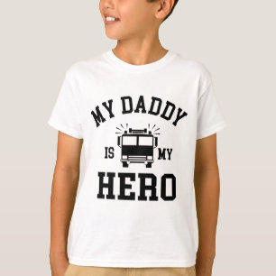 Camiseta Mi papá es mi bombero del héroe