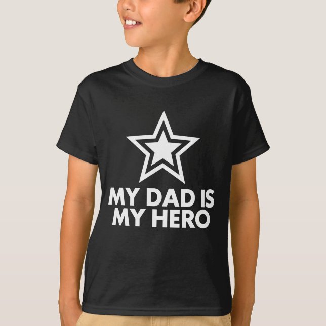 Camiseta Mi papá es mi héroe (Anverso)