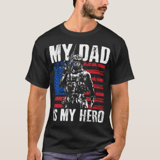 Camiseta Mi papá es mi héroe Ejército Papá Día del Padre Am