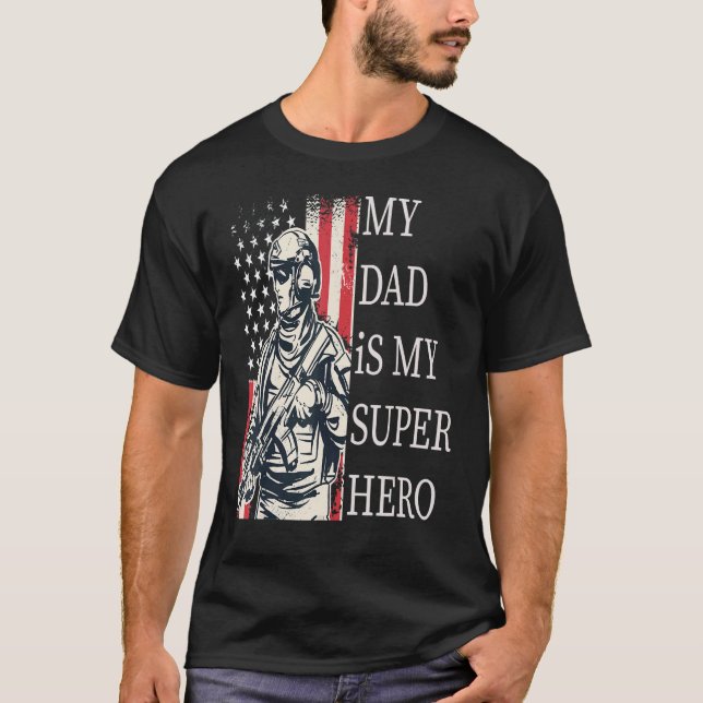 Camiseta Mi papá es mi superhéroe (Anverso)