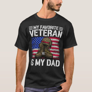 Camiseta Mi papá es mi veterano favorito Regalo para el Día