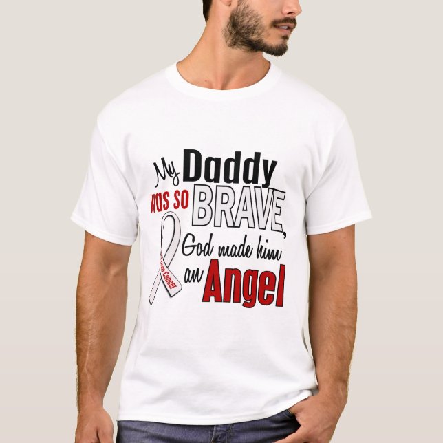 Camiseta Mi papá es un cáncer de pulmón del ángel (Anverso)