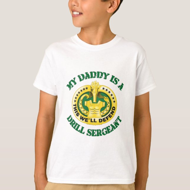 Camiseta mi papá es un sargento de taladro (Anverso)