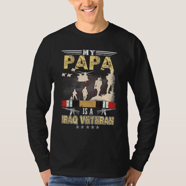 Camiseta Mi Papá Es Un Veterano Iraquí Orgulloso Veterano E (Anverso)
