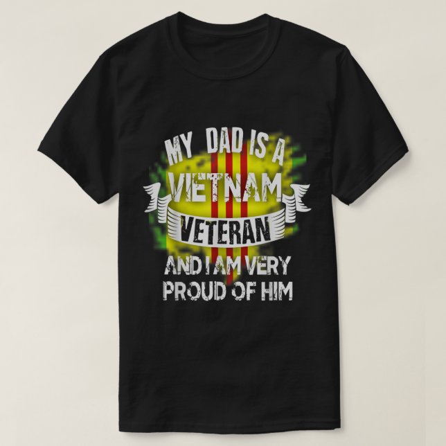 Camiseta Mi papá es un veterano vietnamita (Diseño del anverso)