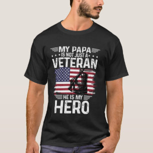 Camiseta Mi Papá Es Veterano, Es Mi Héroe Militar.