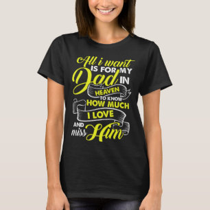 Camiseta Mi Papá Está En El Cielo - Amo Y Extraño Los Regal