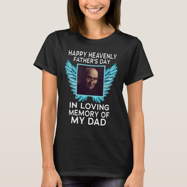 Camiseta Mi papá feliz Día del Padre Celestial, foto del Pe (Anverso)