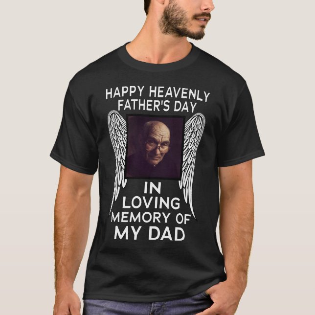 Camiseta Mi papá feliz Día del Padre Celestial, foto del Pe (Anverso)