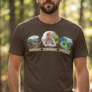 Camiseta Mi Papá Foto Senderismo Papá Pickleball Papá