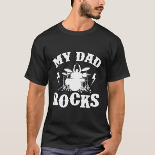 Camiseta Mi papá golpea Metalizado a músico percusionista