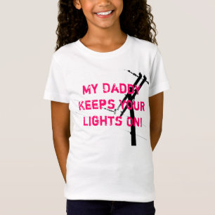 Camiseta Mi papá guarda sus luces, Linegirl-ROSADAS