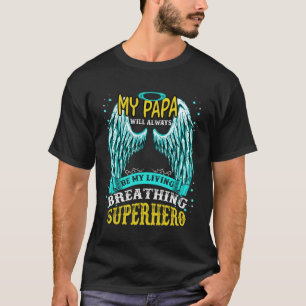 Camiseta Mi Papá Mi Ángel Guardián Vive En El Cielo Perdido