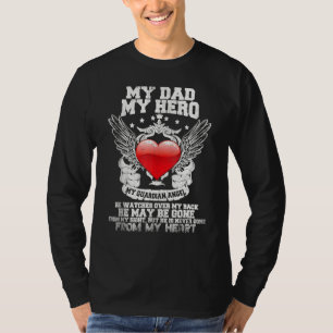Camiseta Mi papá mi héroe Mi héroe Ángel Guardian Papá Fath