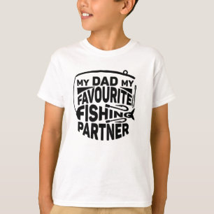 CAMISETA MI PAPÁ MI SOCIO PESQUERO FAVORITO.