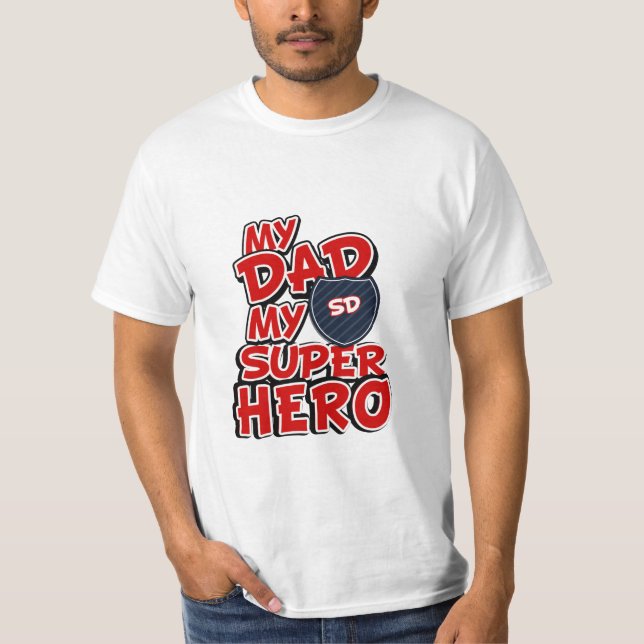 Camiseta Mi papá mi superhéroe (Anverso)