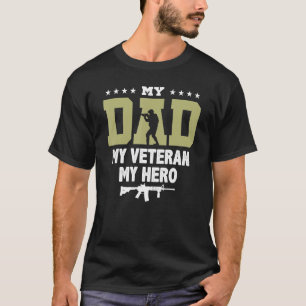 Camiseta Mi papá mi veterano mi héroe