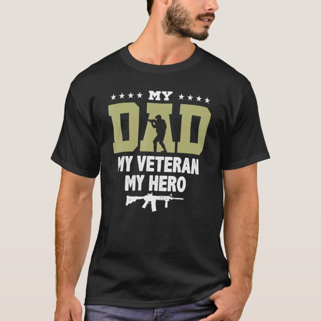 Camiseta Mi papá mi veterano mi héroe (Anverso)