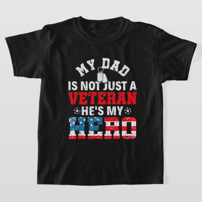 Camiseta Mi papá no es solamente un veterano, es mi héroe v (Distribución)