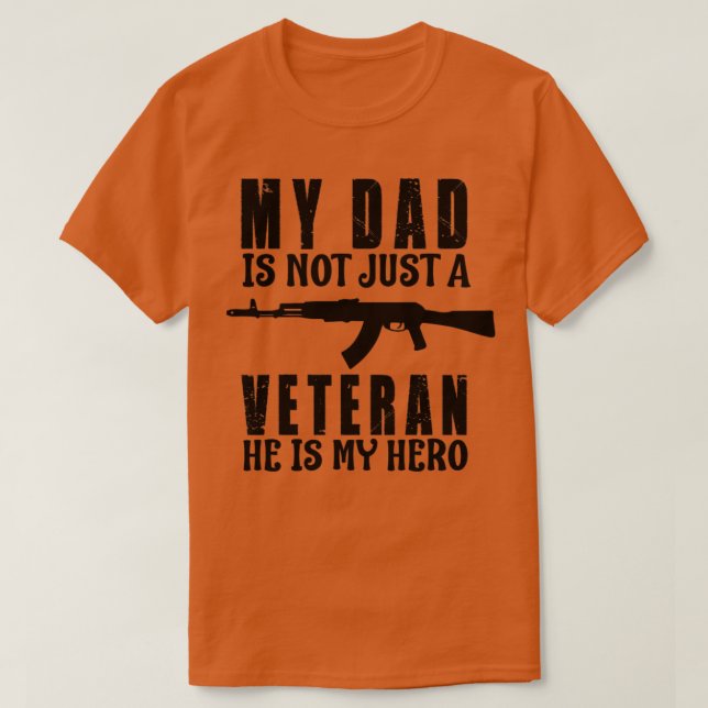 CAMISETA MI PAPÁ NO ES SÓLO UN VETERANO ÉL ES MI HÉROE1 (Diseño del anverso)