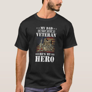 Camiseta Mi papá no es solo un veterano, es mi héroe U S Ve