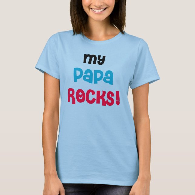 Camiseta Mi papá Rocks (Anverso)