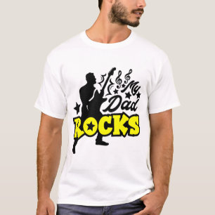 Camiseta Mi papá roza regalo del Día del Padre con un músic