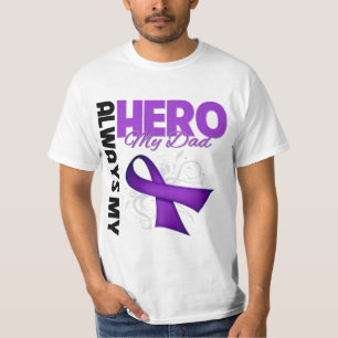 Camiseta Mi papá siempre mi héroe - cinta púrpura