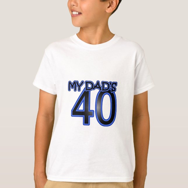 Camiseta Mi papá tiene 40 años (Anverso)