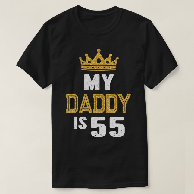 Camiseta Mi papá tiene 55 años y es el regalo de cumpleaños (Diseño del anverso)