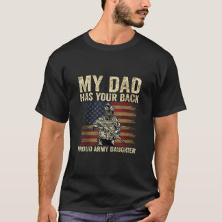 Camiseta Mi papá tiene a tu hija del ejército orgullosa de