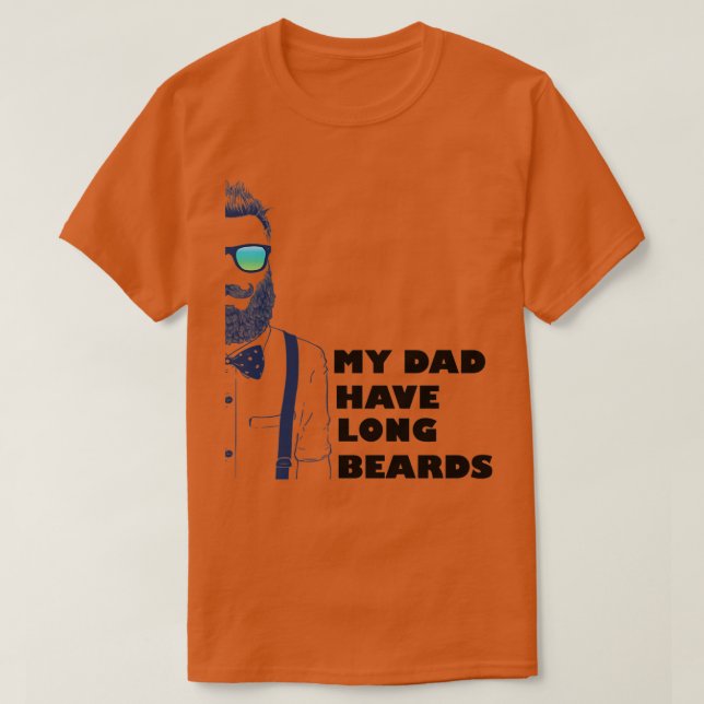 Camiseta Mi papá tiene barbas largas (Diseño del anverso)