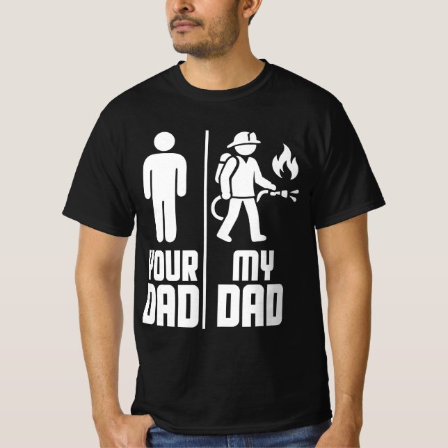 Camiseta Mi papá tu papá bombero (Anverso)