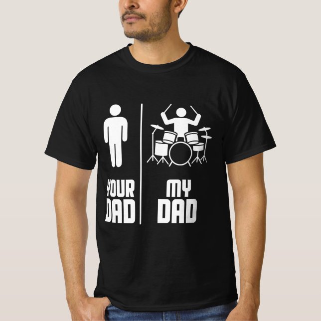 Camiseta Mi papá tu papá Drummer (Anverso)