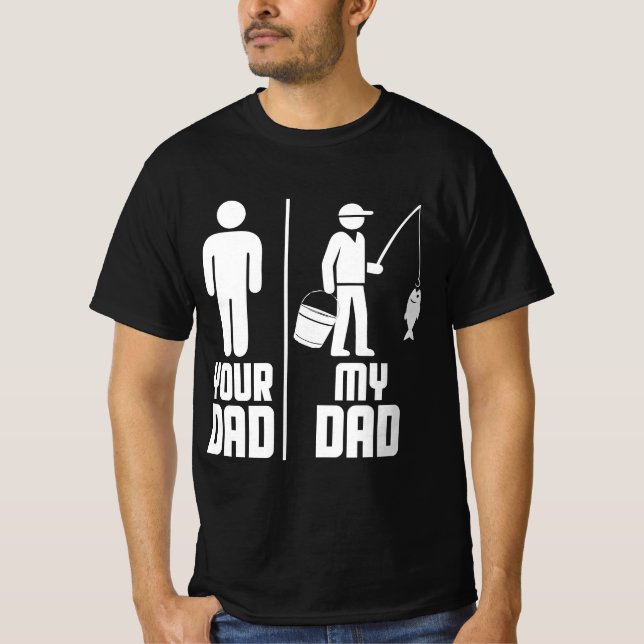 Camiseta Mi papá tu papá pescando (Anverso)