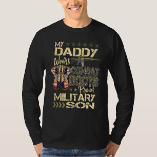 Camiseta Mi papá usa botas de combate Hijo orgulloso de mil