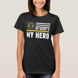 Camiseta Mi Papi Es Mi Héroe Cute 911 Dispatcher Dad Americ