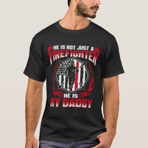 Camiseta Mi Papi Es Un Héroe Del Bombero Orgulloso Hija Del