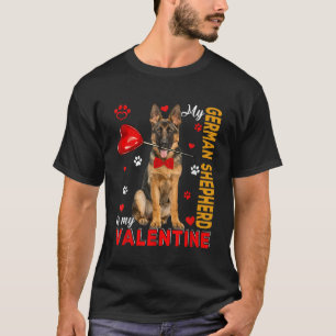 Camiseta Mi Pastor Alemán Es Mi Perro De Valentine Cute Hol