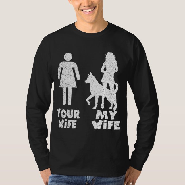 Camiseta Mi pastor alemán tu regalo de esposa (Anverso)