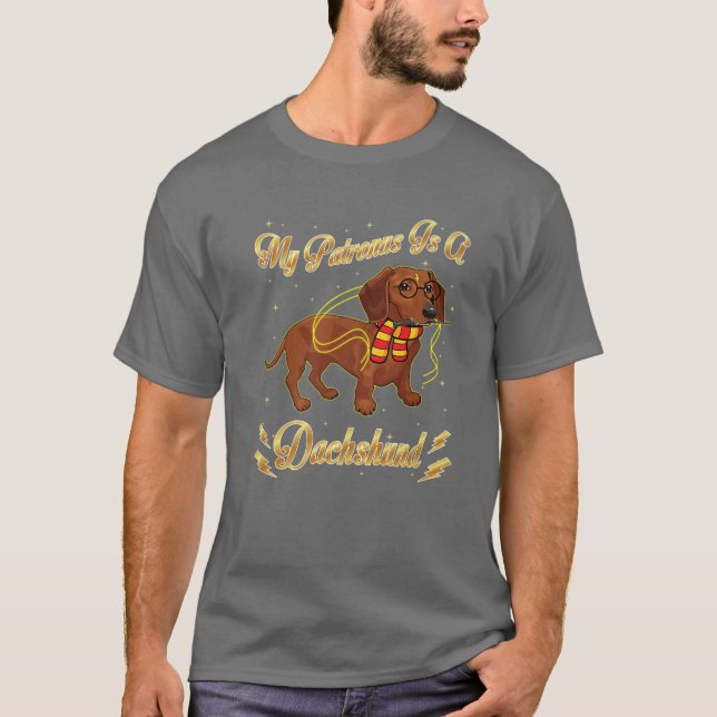 Camiseta Mi Patrono Es Un Dachshund Harry Dog Potter Dad Mo (Anverso)