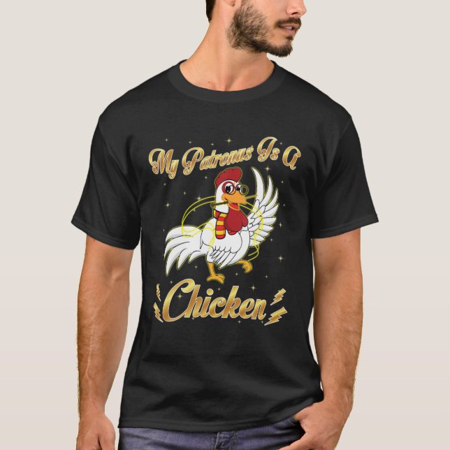 Camiseta Mi Patrono Es Un Pollo Harry Animals Potter Dad (Anverso)
