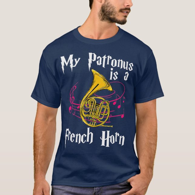 Camiseta Mi Patrono Es Un Regalo De Músico De Cuerno Francé (Anverso)