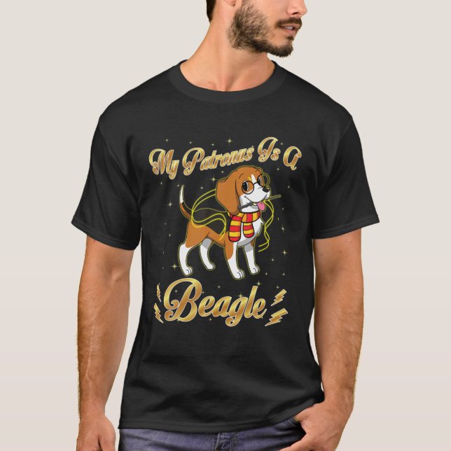 Camiseta Mi Patrono Es Una Beagle Harry Dog Potter Dad Mom (Anverso)