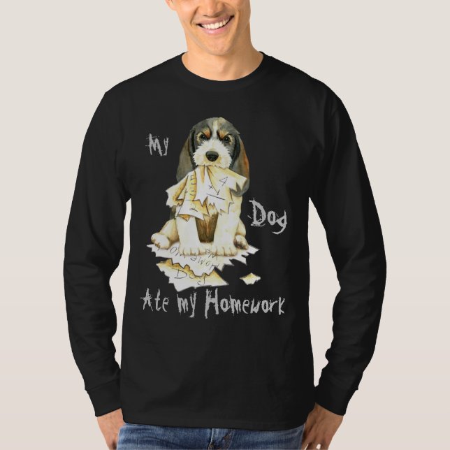 Camiseta Mi PBGV Ate My Homework (Anverso)