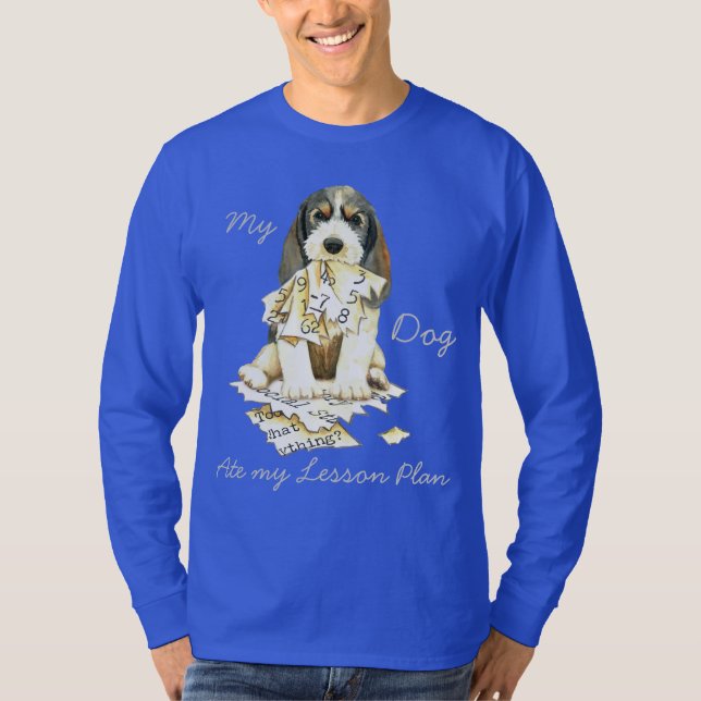 Camiseta Mi PBGV comió mi plan de lección (Anverso)