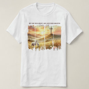 Camiseta Mi Pecado Fue Grande. Su Amor Era Un Verso De Bibl