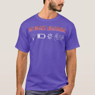 Camiseta Mi Peor Jugador De Videojuegos De Pesadilla Nerd G