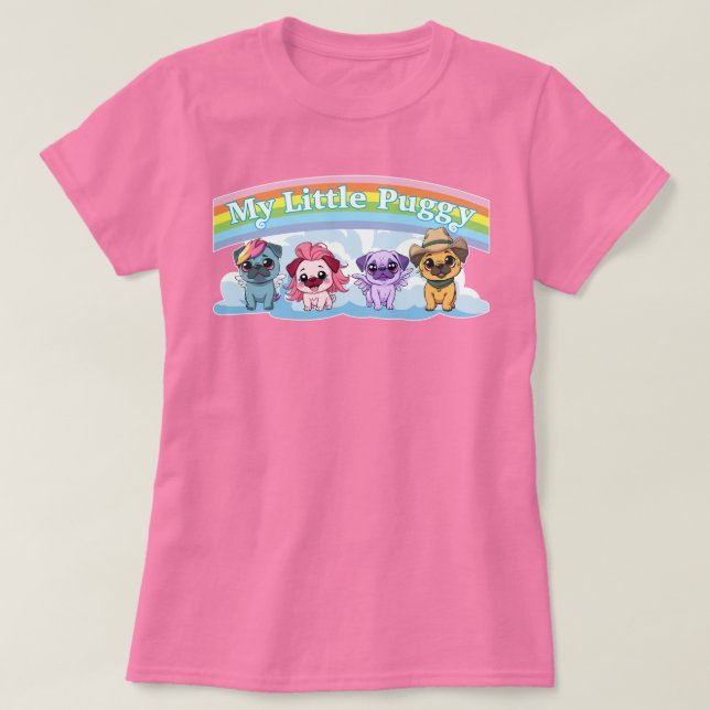 Camiseta Mi pequeño puggy MLP Cute Pug (Diseño del anverso)