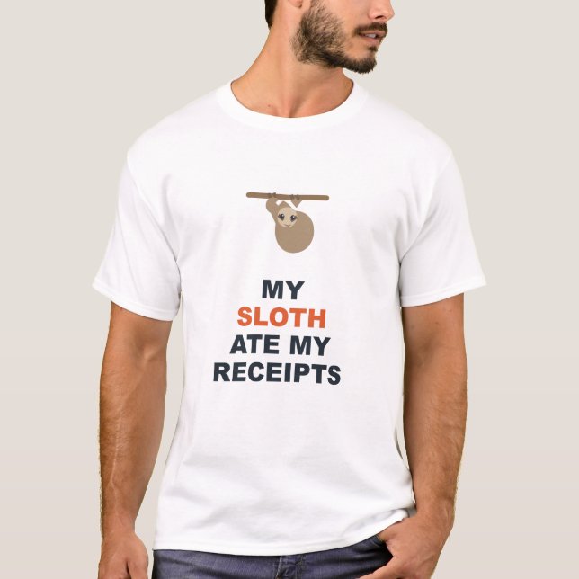 Camiseta Mi Perezoso Se Comió Mis Recibos (Anverso)
